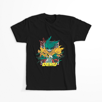 Koszulka Czarna My Hero Academia / Akademia bohaterów - WYBIERZ KOLOR KOSZULKI I FASON