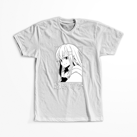 Koszulka Biała Re:Zero - WYBIERZ KOLOR KOSZULKI I FASON