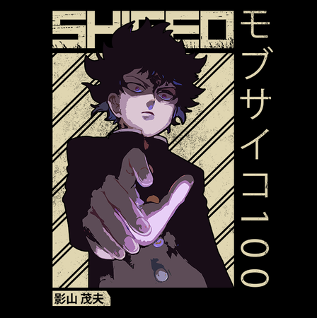 Koszulka Biała Mob Psycho 100 WYBIERZ KOLOR KOSZULKI I FASON