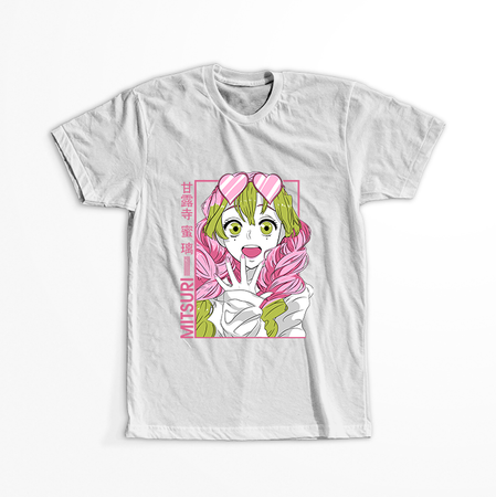 Koszulka Biała Demon Slayer / Kimetsu no Yaiba / Miecz zabójcy demonów - WYBIERZ KOLOR KOSZULKI I FASON