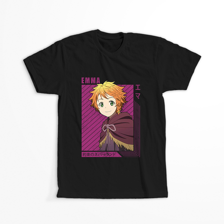 Koszulka Czarna - The Promised Neverland - WYBIERZ KOLOR KOSZULKI I FASON