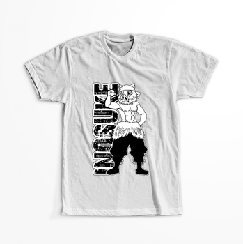 Koszulka Biała Demon Slayer / Kimetsu no Yaiba / Miecz zabójcy demonów - WYBIERZ KOLOR KOSZULKI I FASON