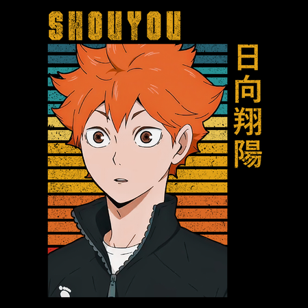 Koszulka Czarna - Haikyuu!!  - WYBIERZ KOLOR KOSZULKI I FASON