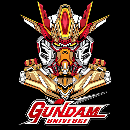 Koszulka Czarna Gundam - WYBIERZ KOLOR KOSZULKI I FASON
