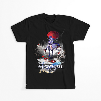 Koszulka Czarna - Honkai Star Rail  - Acheron WYBIERZ KOLOR KOSZULKI I FASON