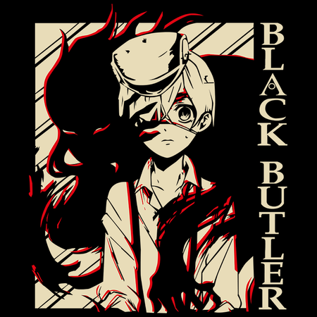 Koszulka Czarna Kuroshitsuji - WYBIERZ KOLOR KOSZULKI I FASON