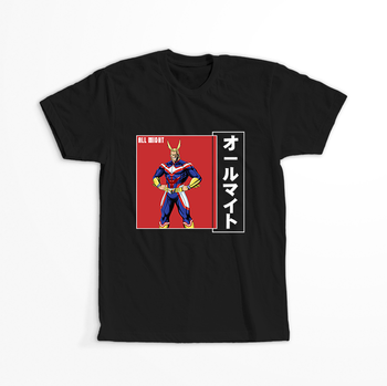 Koszulka Czarna My Hero Academia / Akademia bohaterów - WYBIERZ KOLOR KOSZULKI I FASON