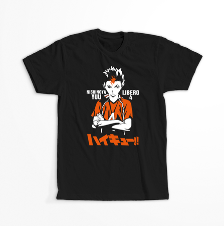 Koszulka Czarna - Haikyuu!!  - WYBIERZ KOLOR KOSZULKI I FASON