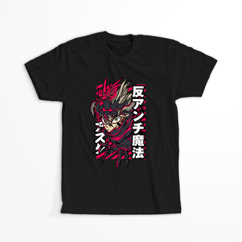 Koszulka Czarna - Black Clover - WYBIERZ KOLOR KOSZULKI I FASON