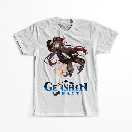 Koszulka Biała Genshin Impact - Hu Tao - WYBIERZ KOLOR KOSZULKI I FASON