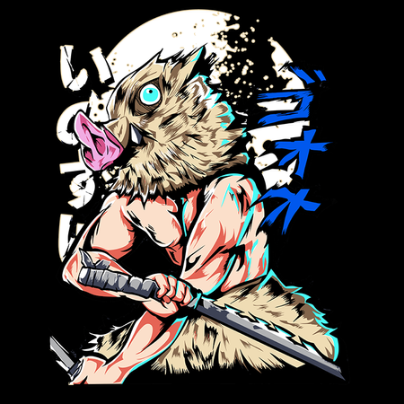 Koszulka Czarna Demon Slayer / Kimetsu no Yaiba / Miecz zabójcy demonów - WYBIERZ KOLOR KOSZULKI I FASON