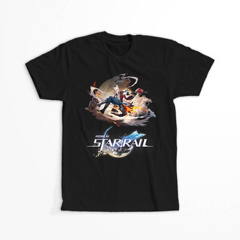 Koszulka Czarna - Honkai Star Rail - Jiaoqiu WYBIERZ KOLOR KOSZULKI I FASON