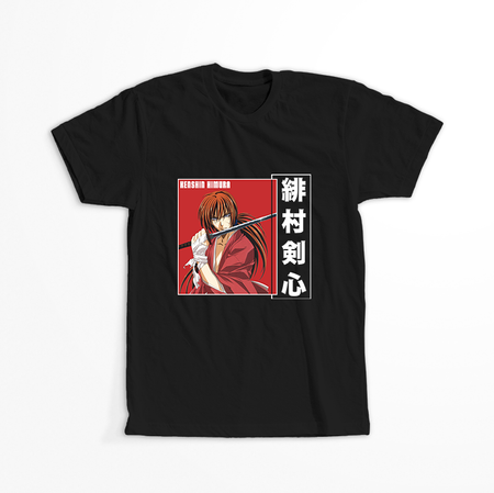 Koszulka Czarna Rurouni Kenshin WYBIERZ KOLOR KOSZULKI I FASON