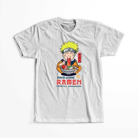 Koszulka Biała Naruto / Boruto - WYBIERZ KOLOR KOSZULKI I FASON
