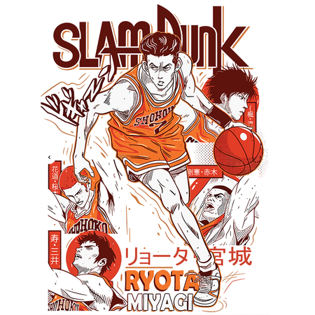 Koszulka Biała Slam Dunk - WYBIERZ KOLOR KOSZULKI I FASON