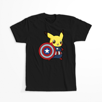 Koszulka Czarna - Pokemon - WYBIERZ KOLOR KOSZULKI I FASON