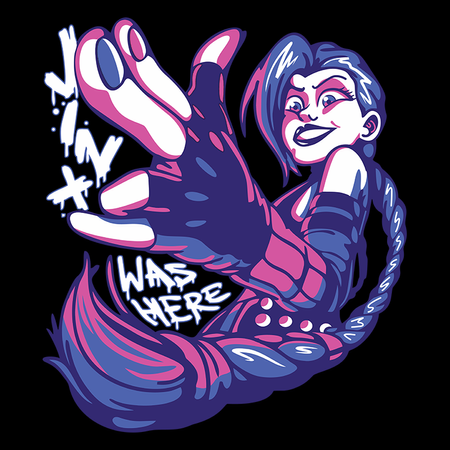 Koszulka Czarna - League of Legends & Arcane - WYBIERZ KOLOR KOSZULKI I FASON