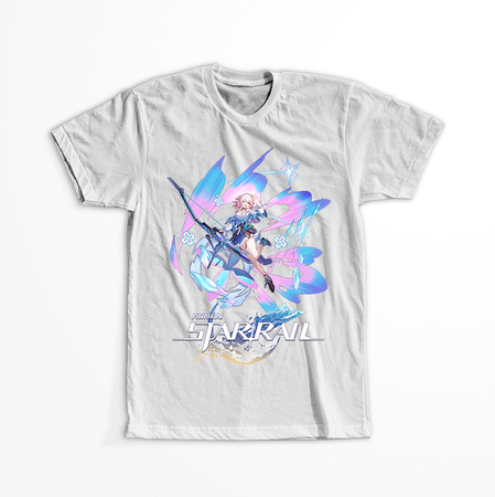 Koszulka Biała - Honkai Star Rail - March 7th WYBIERZ KOLOR KOSZULKI I FASON