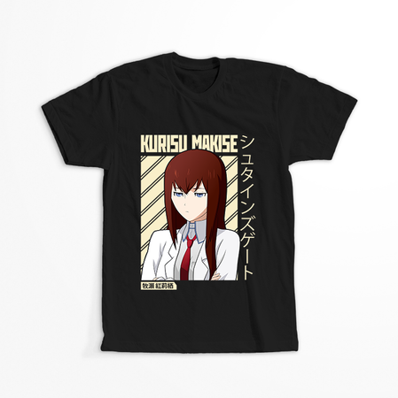 Koszulka Czarna - Steins;Gate - WYBIERZ KOLOR KOSZULKI I FASON