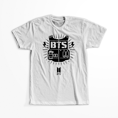 Koszulka Biała BTS - WYBIERZ KOLOR KOSZULKI I FASON