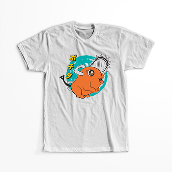 Koszulka Biała Chainsaw Man WYBIERZ KOLOR KOSZULKI I FASON