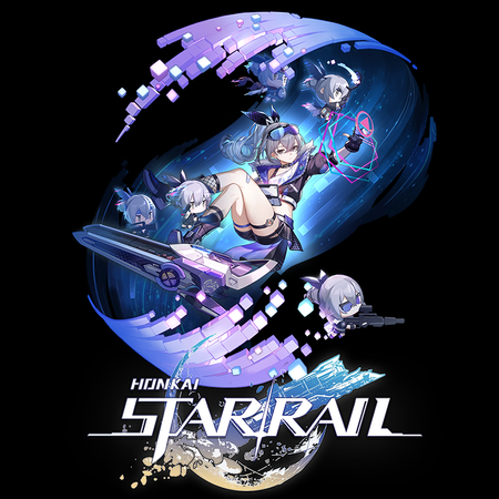 Koszulka Czarna - Honkai Star Rail  - Silver Wolf WYBIERZ KOLOR KOSZULKI I FASON