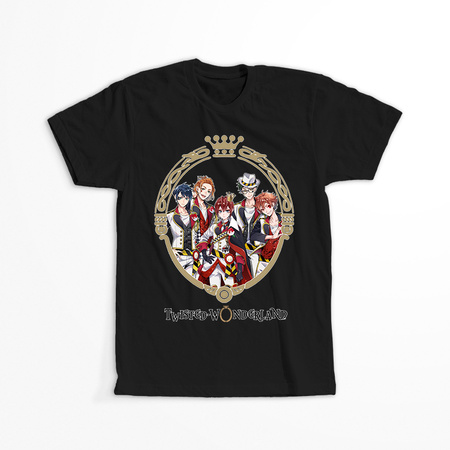 Koszulka Czarna - Twisted Wonderland  HEARTSLABYUL WYBIERZ KOLOR KOSZULKI I FASON