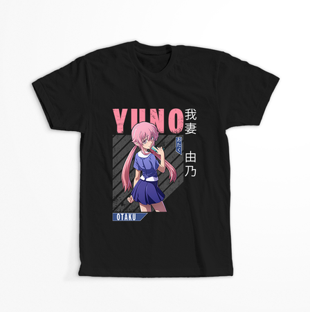 Koszulka Czarna Mirai Nikki - WYBIERZ KOLOR KOSZULKI I FASON