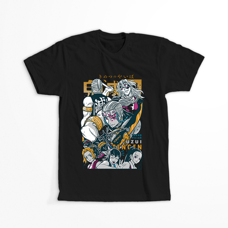 Koszulka Czarna Demon Slayer / Kimetsu no Yaiba / Miecz zabójcy demonów - WYBIERZ KOLOR KOSZULKI I FASON