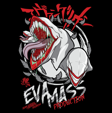 Koszulka Czarna Neon Genesis Evangelion - WYBIERZ KOLOR KOSZULKI I FASON