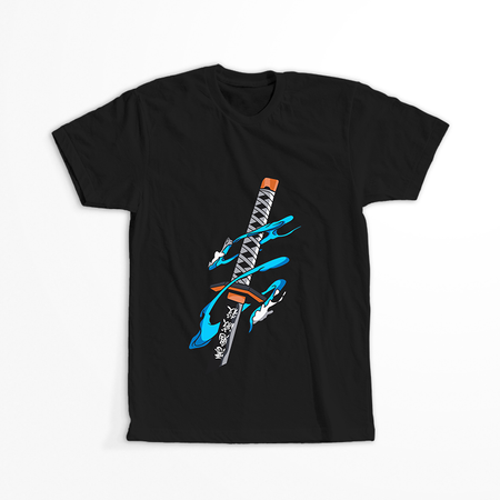 Koszulka Czarna Demon Slayer / Kimetsu no Yaiba / Miecz zabójcy demonów - WYBIERZ KOLOR KOSZULKI I FASON