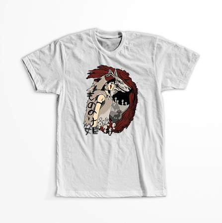Koszulka Biała - Princess Mononoke - WYBIERZ KOLOR KOSZULKI I FASON