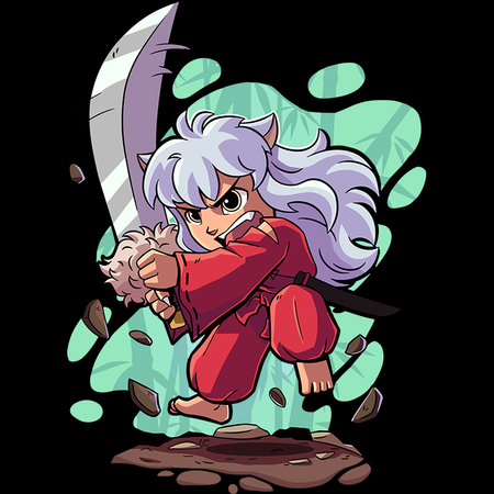 Koszulka Czarna - InuYasha - WYBIERZ KOLOR KOSZULKI I FASON