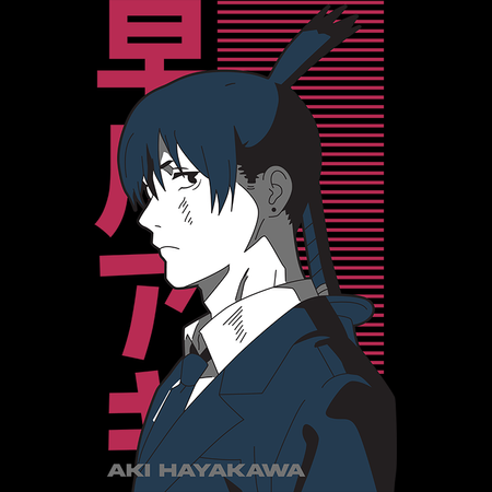 Koszulka Czarna Chainsaw Man WYBIERZ KOLOR KOSZULKI I FASON