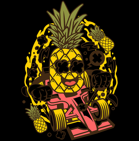 Koszulka Ananas śmiga KOLOR KOSZULKI I FASON