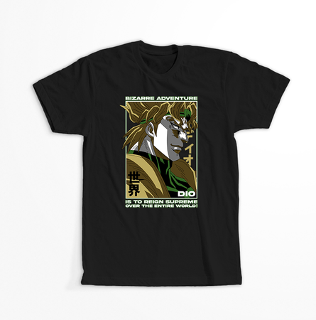 Koszulka Czarna JOJO's Bizarre Adventure - WYBIERZ KOLOR KOSZULKI I FASON