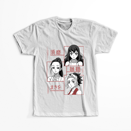 Koszulka Biała Demon Slayer / Kimetsu no Yaiba / Miecz zabójcy demonów - WYBIERZ KOLOR KOSZULKI I FASON