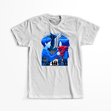 Koszulka Biała Attack on titan WYBIERZ KOLOR KOSZULKI I FASON