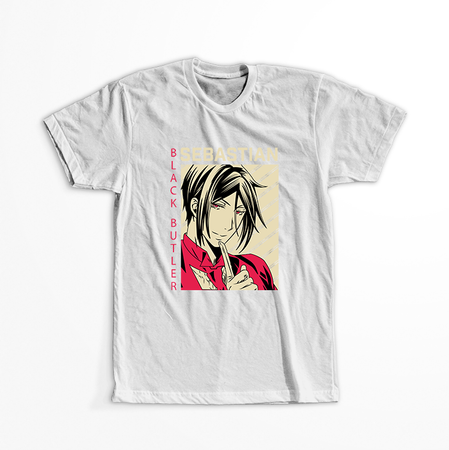 Koszulka Biała Kuroshitsuji - WYBIERZ KOLOR KOSZULKI I FASON