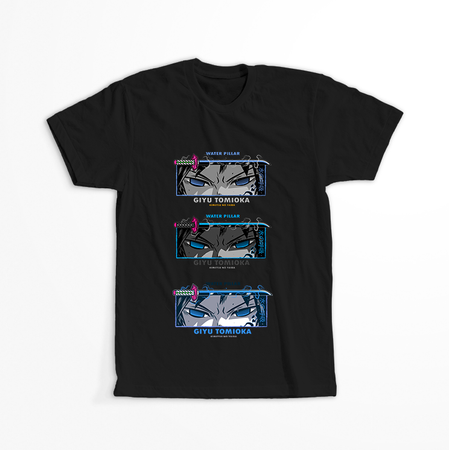 Koszulka Czarna Demon Slayer / Kimetsu no Yaiba / Miecz zabójcy demonów - WYBIERZ KOLOR KOSZULKI I FASON