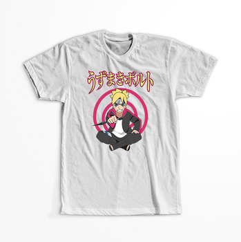 Koszulka Biała Naruto / Boruto - WYBIERZ KOLOR KOSZULKI I FASON