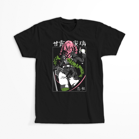 Koszulka Czarna Demon Slayer / Kimetsu no Yaiba / Miecz zabójcy demonów - WYBIERZ KOLOR KOSZULKI I FASON