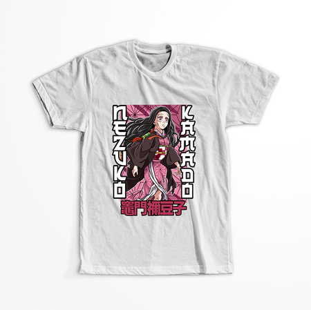 Koszulka Biała Demon Slayer / Kimetsu no Yaiba / Miecz zabójcy demonów - WYBIERZ KOLOR KOSZULKI I FASON