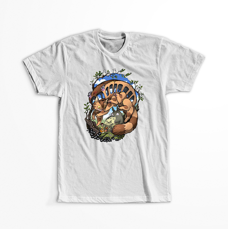 Koszulka Biała My Neighbor Totoro / Mój sąsiad Totoro - WYBIERZ KOLOR KOSZULKI I FASON