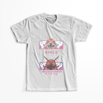 Koszulka Biała Demon Slayer / Kimetsu no Yaiba / Miecz zabójcy demonów - WYBIERZ KOLOR KOSZULKI I FASON