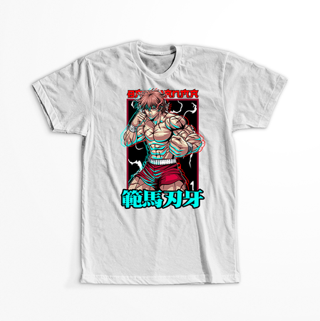 Koszulka Biała Baki the Grappler - WYBIERZ KOLOR KOSZULKI I FASON