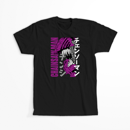 Koszulka Czarna Chainsaw Man WYBIERZ KOLOR KOSZULKI I FASON