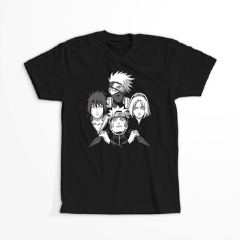 Koszulka Czarna Naruto / Boruto - WYBIERZ KOLOR KOSZULKI I FASON