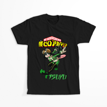 Koszulka Czarna My Hero Academia / Akademia bohaterów - WYBIERZ KOLOR KOSZULKI I FASON