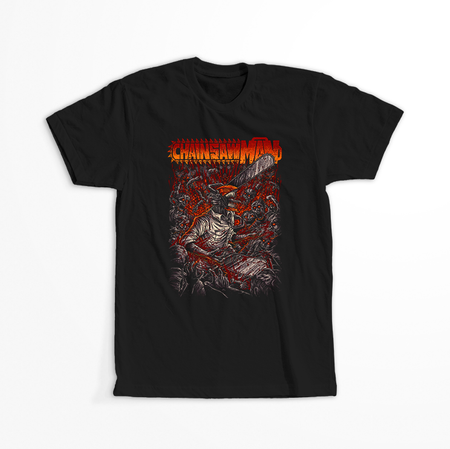 Koszulka Czarna Chainsaw Man WYBIERZ KOLOR KOSZULKI I FASON